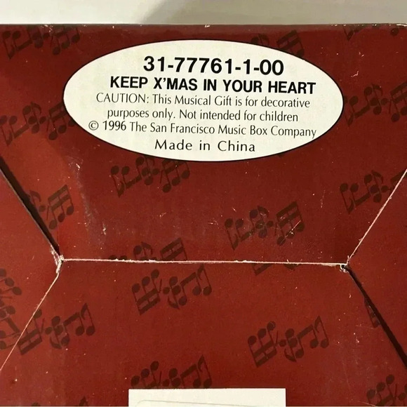 San Francisco Music Box Company Keep Christmas In Your Heart Santa & Girl Works - Picture 13 of 13